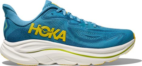 Chaussures Running Hoka Clifton 10 Large Bleu/Jaune Homme