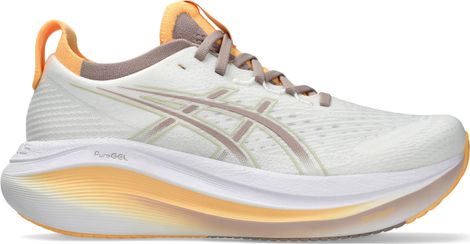 Chaussures Running Asics Gel-Nimbus 27 Blanc/Orange Femme