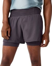 Brooks High Point 2.0 2-in-1 Shorts, Gray, Men's