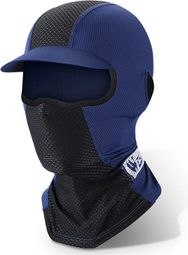 Cachecou Cagoule en Soie Glacée Anti UV avec Visière Pêche Bleu