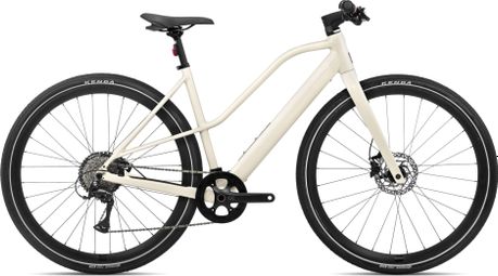 Orbea Vibe Mid H30 Elektrische Stadsfiets Shimano Acera 8S 250 Wh 700 mm Ivoor Wit 2024