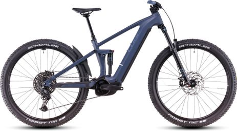 Cube Stereo Hybrid One44 Pro 800 Elektrische Volledig Geveerde MTB Shimano Cues 11S 800 Wh 27.5'' Inkt Grijs Blauw 2025