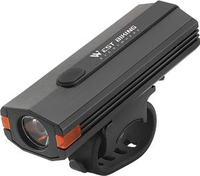 Phare de vélo en plastique 400LM  torche de cyclisme de nuit  - Noir