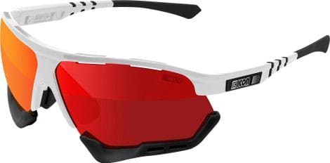 Scicon Sports Aerocomfort SCN PP Regular Lunettes De Soleil De Performance Sportive (Scnpp Multimorror Rouge/Luminosité Blanche)