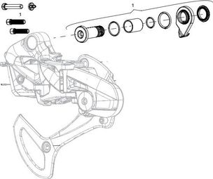 Kit di fissaggio Sram D XX1 Eagle AXS