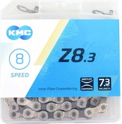 Cadena de bicicleta KMC Z8 plata/gris 114 eslabones