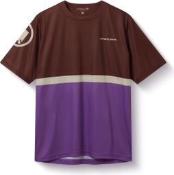 T-shirt Technique Endura SingleTrack Core II Marron/Violet Homme