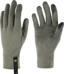 Buff Merino Midweight Long Gloves, Khaki