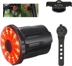 Feu arrière de vélo LED à chargement USB à induction de frein intelligent
