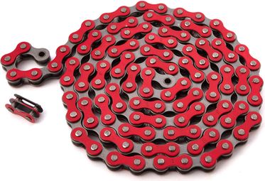 BMX CHAINE ROUGE 1/2 x1/8  ACIER KHEBIKES