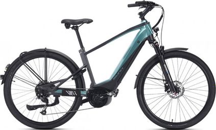Vélo de Ville Électrique Sunn Urb Sleek Shimano Altus 9V 400 Wh 650b Noir / Turquoise 2022