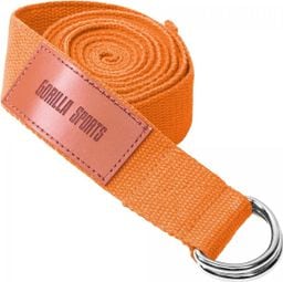 Sangle de Yoga 100% coton - Sangle pour étirements - Fermetures en métal - 11 coloris - Couleur : ORANGE