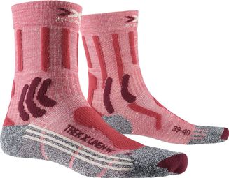 X-SOCKS Trek X Linen Calzini da donna Rosso/Grigio