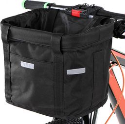 Panier de vélo avant 16 litres amovible noir
