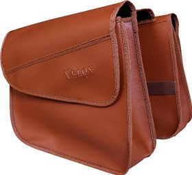 PAIRE SACOCHES SUR PORTE BAGAGE SIMILI CUIR CARRAMEL VELOX.