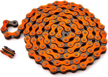 BMX CHAINE ORANGE 1/2 x1/8  ACIER KHEBIKES