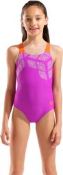 Maillot de Bain Arena Kikko Fuchsia/Orange Fille