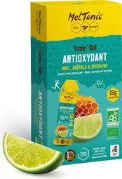 Pak van 6 Meltonic Tonic' Bio Antioxidant Honing/Acerola/Spirulina Energy Gels 6x20g