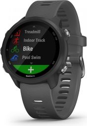 Reloj GPS Garmin <p><strong>Forerunner</strong></p>245 Negro con pulsera de silicona gris oscuro
