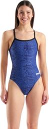 Arena Women's Leopard Blue One-Piece Swimsuit 
