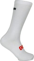 Chaussettes de Cyclisme Hautes Respirantes Brodées Classy Evo II Mooquer Blanc