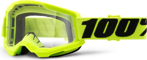 Masque 100% Racecraft 2 Jaune / Ecran Transparent