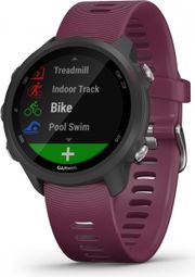 Garmin Forerunner 245 GPS Watch Black with Merlot Silicone Band