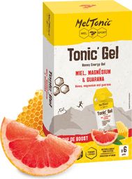 Pack Gels énergétiques Meltonic Tonic'Gel Bio Coup de Boost Pamplemousse - 6x20g