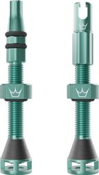 Peaty's Holeshot Fast Flow Tubeless Valves Jade Green