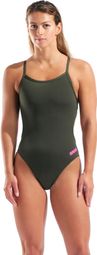 Arena Team Dos Challenge Women's Khaki/Pink Swimsuit