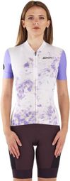 Damen Kurzarmtrikot Santini Marble Violett