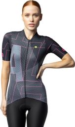 Kurzarmtrikot für Damen Alé Synergy Schwarz