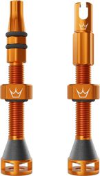 Peaty's Holeshot Fast Flow tubeless ventielen Mango Orange