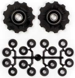 Kit de 10 Galets de Dérailleurs avec Spacers Elvedes 2 x 11 dents Shimano/Campagnolo/Sram