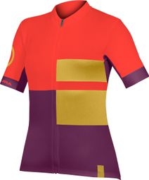 Endura FS260 Vrouwen Trui met korte mouwen Granaatappel Rood/Geel