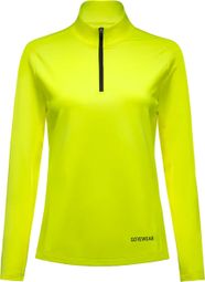 Maglia a maniche lunghe Gore Wear 1/4 Zip Everyday da donna, giallo