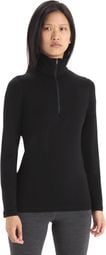 Baselayer Damen Icebreaker 1/2 Zip Merino 260 Tech Schwarz