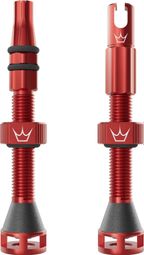 Peaty's Holeshot Fast Flow tubeless ventielen, rood