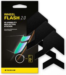 WHEEL FLASH 2.0 Black Rainbow | Réflecteurs pour roue de vélo