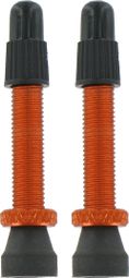Kit VAR 2 Valvole Tubeless Alluminio 35 mm Arancioni