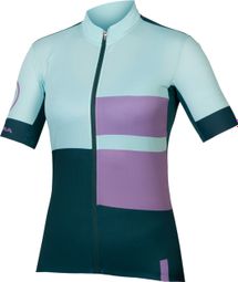 Maillot Endura FS260 Mujer Manga Corta Azul / Morado