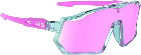 Lunettes Junior AZR Pro Race Jr Turquoise / Ecran Rose