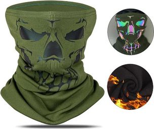 Cachecou Réfléchissant Couvrecou Polaire Coupe Vent Balaclava Vert