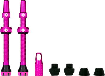 Muc-Off V2 Tubeless Valves Aluminium 60 mm Pink