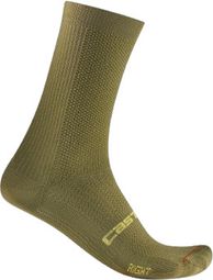 Castelli Espresso 18 Socks Green