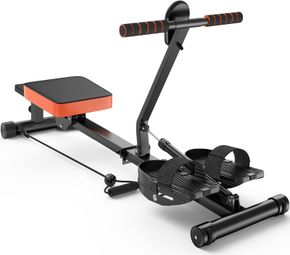 Rameur Fitness Série H Hydraulique Noir Orange