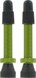 VAR Kit 2 Tubeless Valves 35mm Aluminium Green
