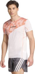Adidas Terrex Techrock Pro Short Sleeve Jersey White/Orange Man