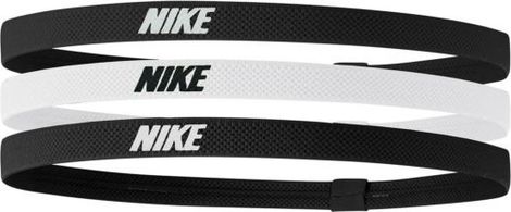 Nike Headbands 2.0 x 3 Elastische Stirnbänder Schwarz Weiß