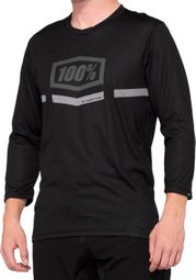 Maillot Manches 3/4 100% Airmatic Jersey Noir